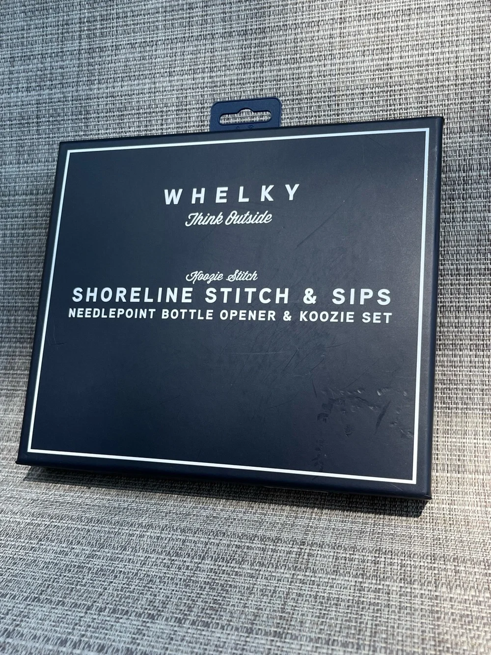 NWT Whelky Shoreline Stitch & Sips Needlepoint Bottle Opener Koozie Set Lobster